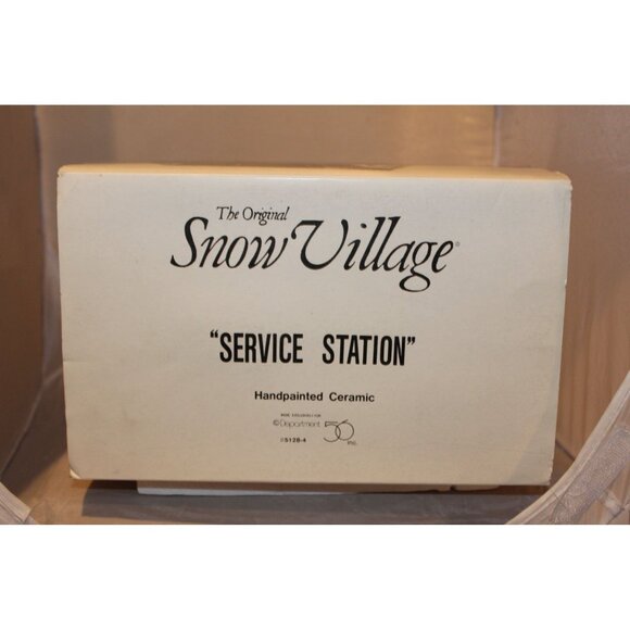 Dept 56 Snow Village - (Big Bill's) Service Station - Picture 1 of 10